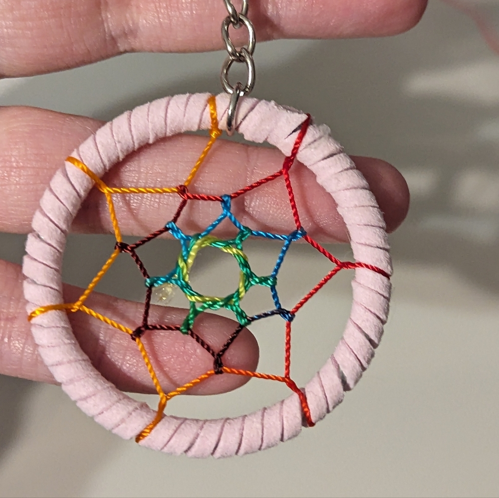 Pink Dreamcatcher Keychain NEW! - Picture 2 of 3